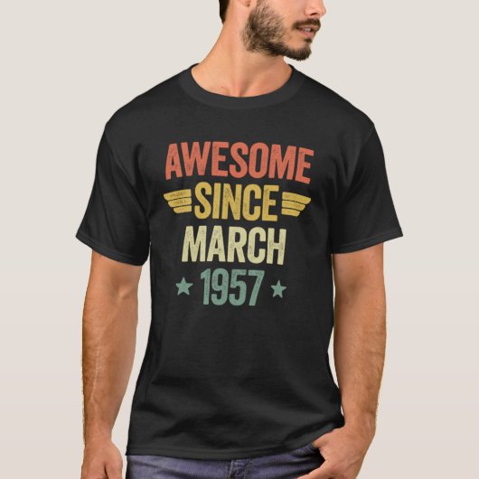 Awesome Since March 1957 T-shirt (Voorkant)
