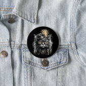 Awesome Steampunk Cat  Ronde Button 7,6 Cm (In situ)