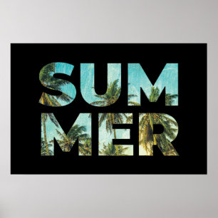 Awesome Summer Tropical Typography Poster
