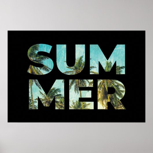 Awesome Summer Tropical Typography | Poster (Devant)