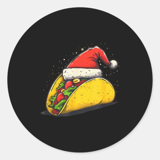 Awesome Taco Outfit For Xmas Tacos Lovers Ronde Sticker (Voorkant)
