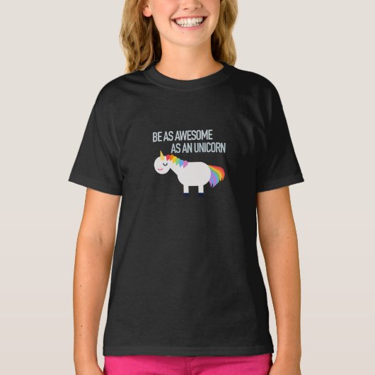 Awesome Unicorn Vêtement fin Jersey T-shirt (Devant)