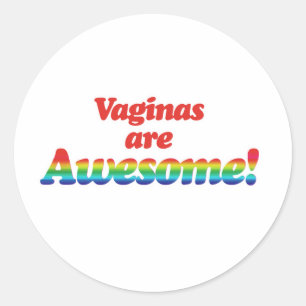 AWESOME V RONDE STICKER