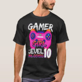 Awesome Video Games Controller Level 10 Unlocked G T-shirt (Voorkant)