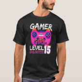 Awesome Video Games Controller Level 15 Unlocked G T-shirt (Voorkant)