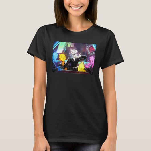 Awesome Videogames Playing Classic Arts Characters T-shirt (Voorkant)