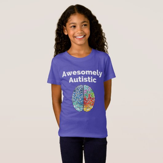 Awesomely Autistic Brain T-shirt (Voorkant volledig)