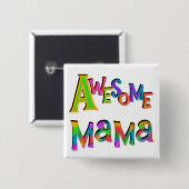 awesomemama.png vierkante button 5,1 cm (Voorkant /achterkant)