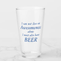 Awesomeness en BIER Grappig glas