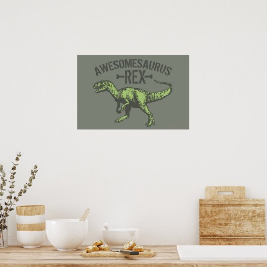 Awesomesaurus Rex Poster (Keuken)