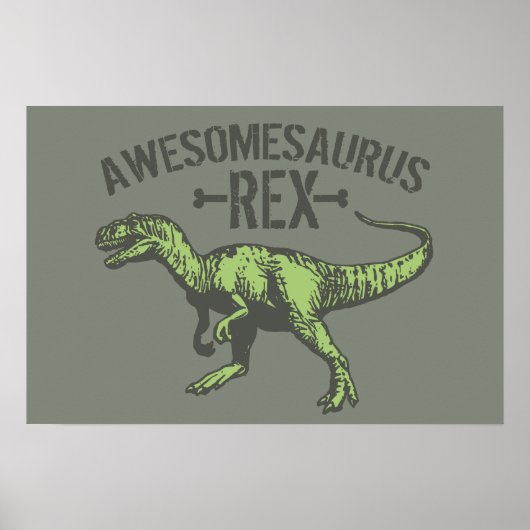Awesomesaurus Rex Poster (Voorkant)