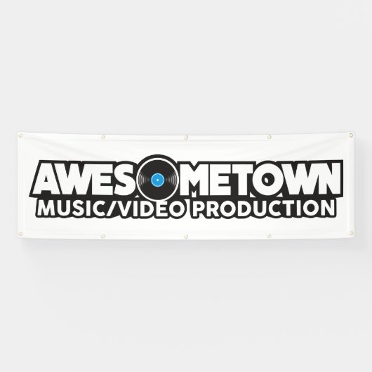 Awesometown Outdoor Banner met bouwers (Horizontaal)