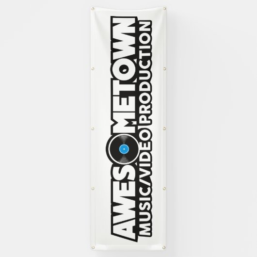 Awesometown Outdoor Banner met bouwers (Verticaal)