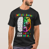 Awetistic Genius Brain Autism Awareness Month Puzz T-shirt (Voorkant)