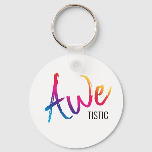 Awetistic Pride Vrouw Autism Awareness Spectrum Sleutelhanger (Voorkant)