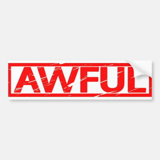 Awful Stamp Bumpersticker (Voorkant)