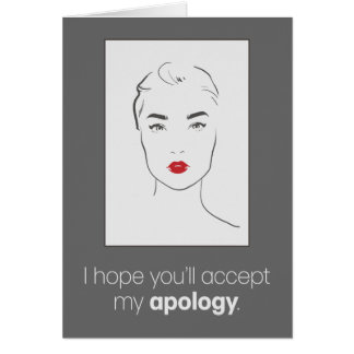Awkward "Beauful and Smart" Apology-Kaart