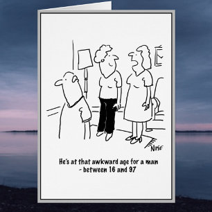 Awkward-leeftijd voor een man.