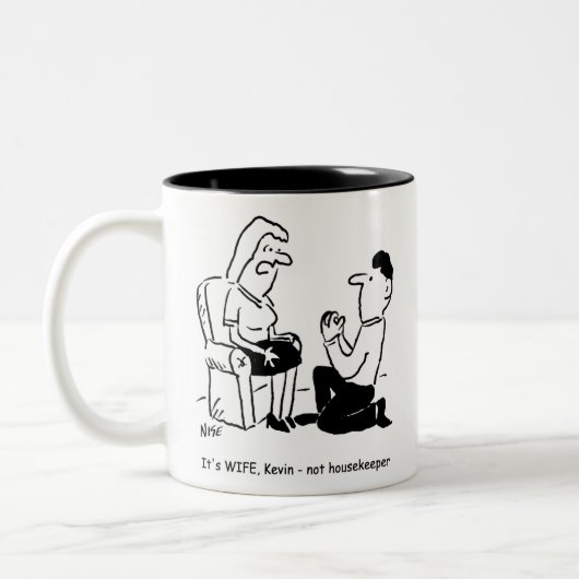 Awkward Marriage Voorstel Tweekleurige Koffiemok (Links)