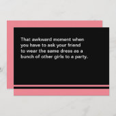 Awkward Moment, ben je mijn dochter van een eerbew Kaart (Voorkant / Achterkant)