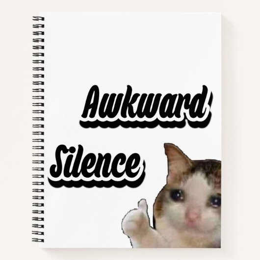 Awkward Silence cat meme notitieboek (Voorkant)