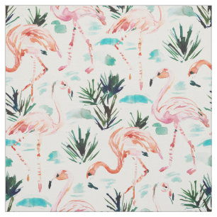 AWKWARRRD Waterverf Roze flamingos Stof