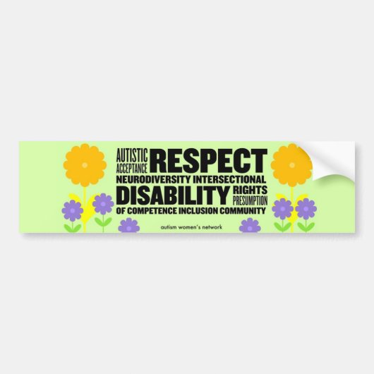 AWN Springtime Word Cloud Bumpersticker (Voorkant)