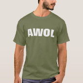 "AWOL": MODERNE GRAFISCHE TEKSTONTWERP T-SHIRT (Voorkant)