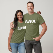 "AWOL": MODERNE GRAFISCHE TEKSTONTWERP T-SHIRT (Unisex)