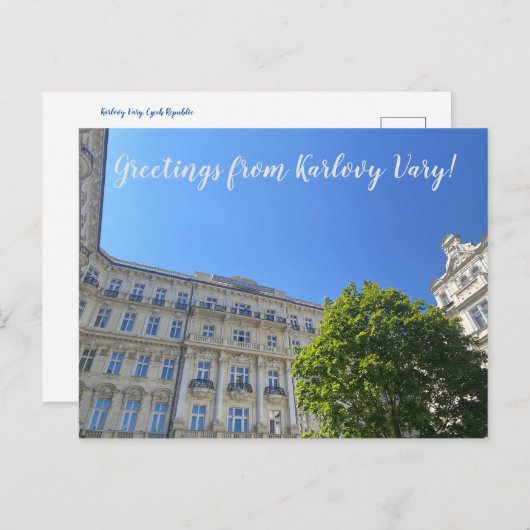 aWorld2Celebrate: Groeten uit Karlovy Vary! Briefkaart (Voorkant / Achterkant)