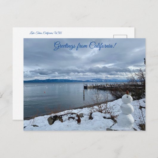 aWorld2Celebrate: Groeten van Lake Tahoe! Briefkaart (Voorkant / Achterkant)