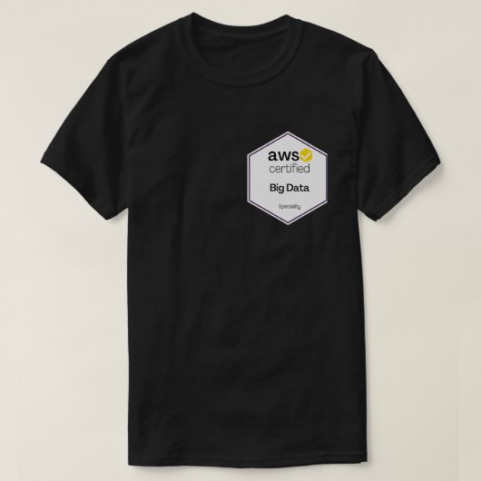 AWS CERTIFIED BIG DATA SPECIALTY LOGO CLOUD T-SHIRT (Design voorkant)