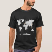 AWS-microservices — recentste AWS-regio's op kaart T-shirt (Voorkant)