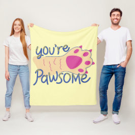 "Awsome" Cool Motivatie Fleece Blanket Deken