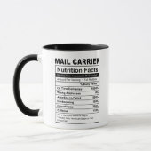 Awsome Mail Carrier Funny Nutrition Facts Mug (Gauche)