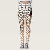 Awsome Spider en Web Fun Halloween design Leggings (Voorkant)