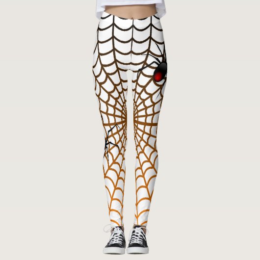 Awsome Spider en Web Fun Halloween design Leggings (Voorkant)