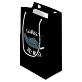 Awww-right Ray To Go Grappige Stingray Pun Dark BG Klein Cadeauzakje (Voorkant Gekanteld)