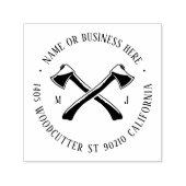Ax-Logo monogram Naam en retouradres Zelfinktende Stempel (Design)