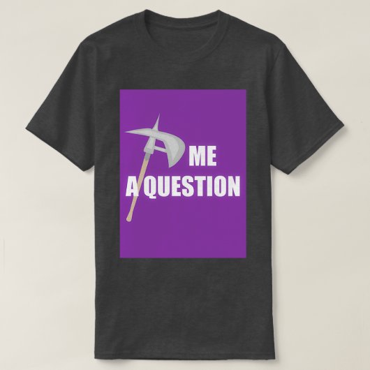Ax me een vraag 2 Paars T-shirt (Design voorkant)