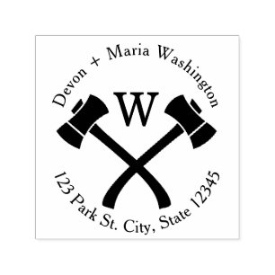 Ax Monogram-adres Zelfinktende Stempel