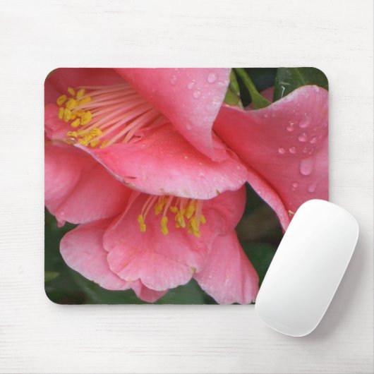 AX-Roze Camelia flower mousepad Muismat (Met muis)