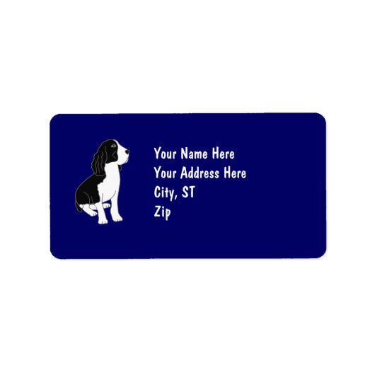 AX- Springer Spaniel Adresetiketten Etiket (Voorkant)