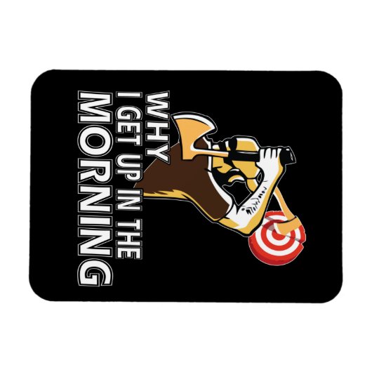 Ax Thrower Gift Mannen Hatchet Ax Throding Magneet (Horizontaal)