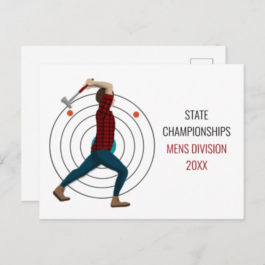 Ax Throwing Briefkaart (Voorkant / Achterkant)