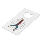 Ax Throwing Kredietkaart Flessenopener (Voorkant Gekanteld)