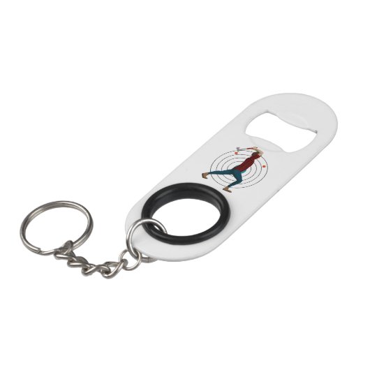 Ax Throwing Mini Flessenopener (Voorkant Gekanteld)