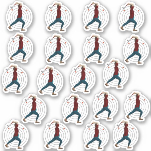 Ax Throwing Sticker (Voorkant)