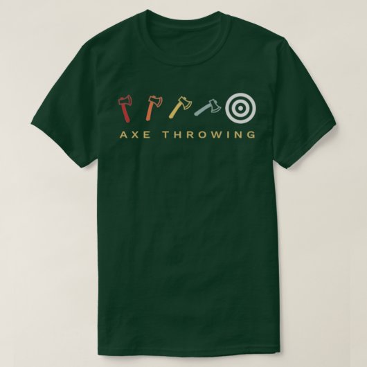 Ax Throwing Target Retro  T-shirt (Design voorkant)