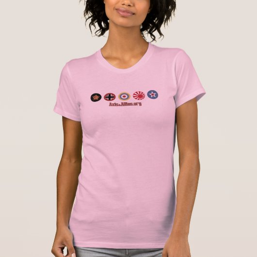 Axe et T-shirt (rose) de marqueurs de pays (Devant)